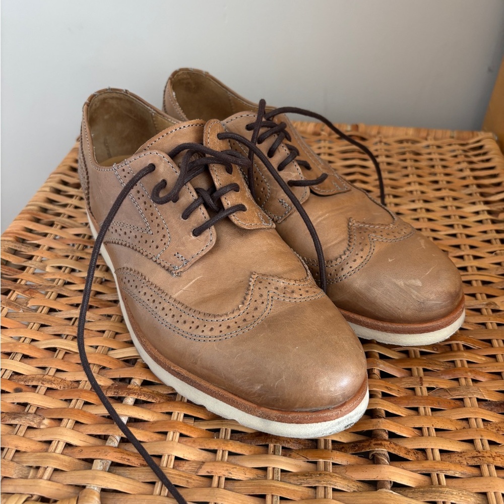 Frye Company Full Wingtip Classic Brown Leather Women’s Brogues